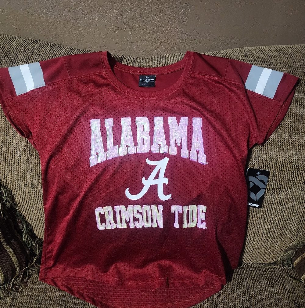 New! Womens Alabama Crimson Tide Red T-Shirt Sz.med